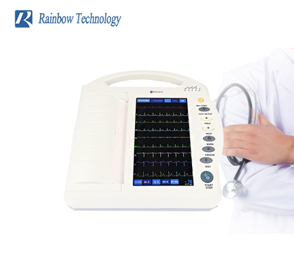 Machine Electrocardiograma de la Manche ECG de pouce 12 de Digital 10,1 avec l'imprimante For Hospital