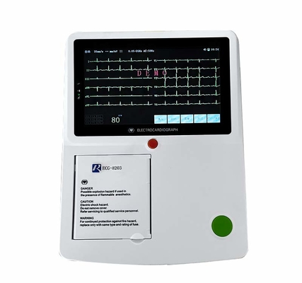 12 machine de Digital ECG de canaux haut Resolusion avec l'écran tactile d'électrodes de membre