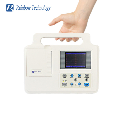 12 Machine à électrocardiogramme médical à plomb simple / à trois canaux de petite taille pour l' hôpital