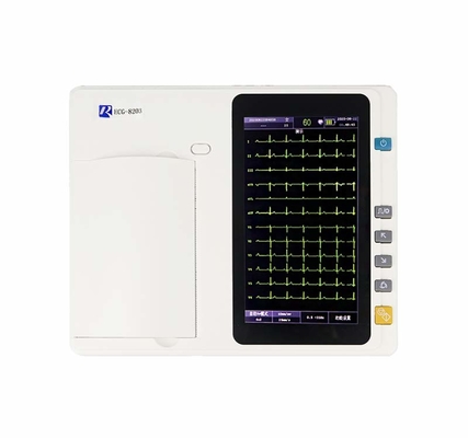 Analyse en temps réel portable en enregistrement numérique électrocardiogramme médical 3/6 canaux 12 conduits