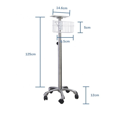 30 kg Capacité de charge Chariot hospitalier pour patients Taille d'emballage 69 cm ((L) X 21 cm ((W) X 46 cm ((H)