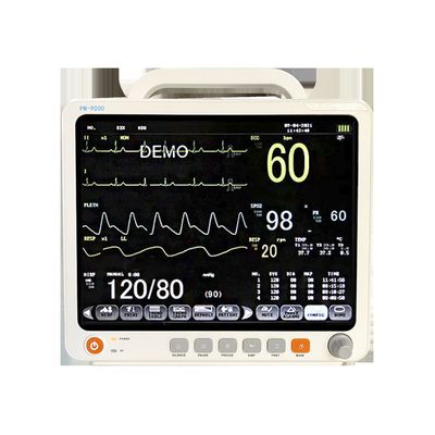 Moniteur patient multi-paramètres Rainbow PM-9000A+ avec écran TFT couleur 12,1 pouces, garantie 1 an et durée de conservation de 2 ans