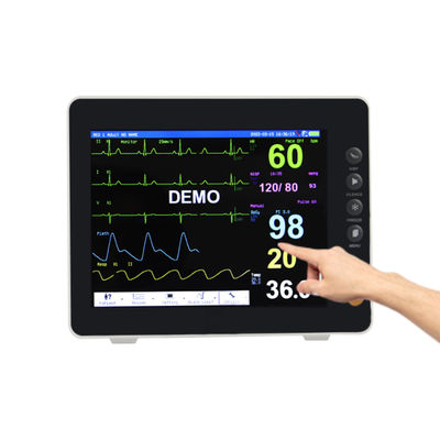 Moniteur patient multiparamétrique avec écran couleur 8 pouces, affichage ECG 7 dérivations et certification dispositif médical de classe II