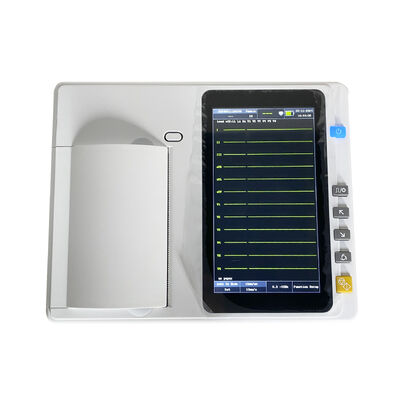Machine d'ECG médical à écran tactile de 7 pouces avec imprimante thermique pour l'analyse en temps réel/hors ligne