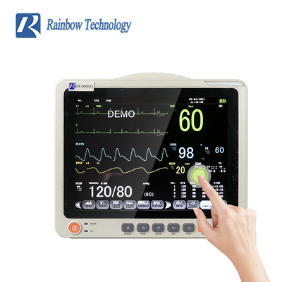 12Écran tactile optionnel en plastique LCD de 1 pouce pour moniteur de patient pour soins intensifs et kit de surveillance à domicile