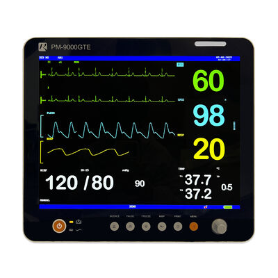 Moniteur patient portable 15 pouces, signes vitaux multiparamètres, moniteur patient optionnel Etco2