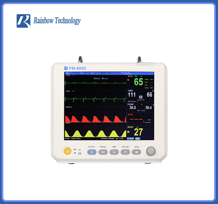 La température RESP de RP portative NIBP SPO2 du paramètre ECG heure du moniteur patient 6 de TFT LCD de couleur