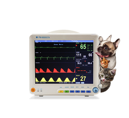 Équipement de surveillance vétérinaire de multiparamètre 12. 1&quot; moniteur patient d'écran tactile de TFT