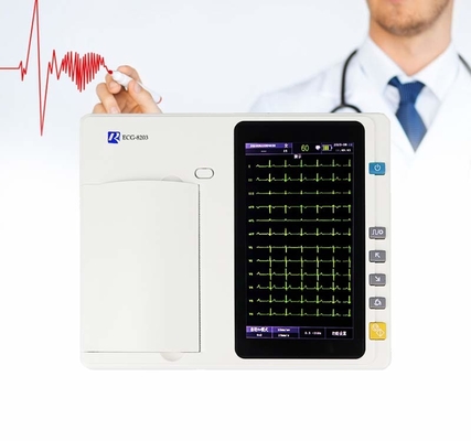 Électrocardiogramme d'OIN machine d'Ecg de 7 de pouce avances de l'écran tactile 12 avec l'analyseur