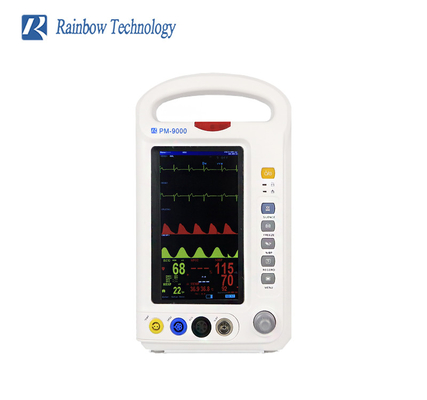 Ambulance professionnelle Vital Signs Patient Monitor d'arc-en-ciel 7 pouces