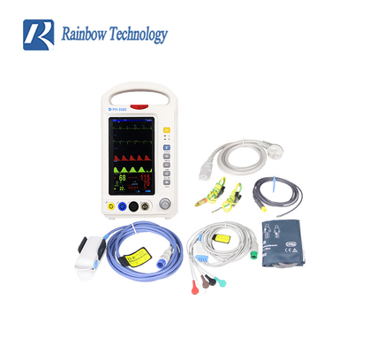 Ambulance professionnelle Vital Signs Patient Monitor d'arc-en-ciel 7 pouces