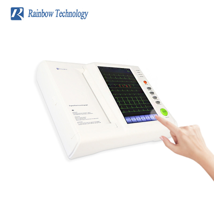 Vente à chaud 10 pouces écran tactile ECG machine 12 conduits 12 canaux appareil d'ECG