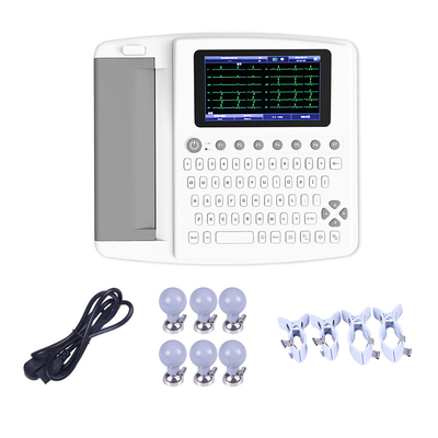 Machine ECG à six canaux avec dérivations simples/multiples et stockage de données interne/externe