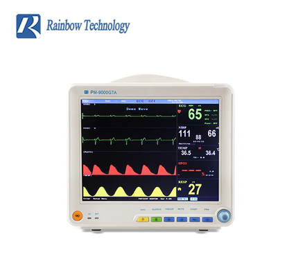 Moniteur vétérinaire multi-paramètres avec écran LCD TFT couleur 12,1 '' pour la mesure SpO2