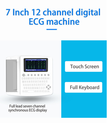 Machine ECG à six canaux avec dérivations simples/multiples et stockage de données interne/externe