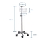30 kg Capacité de charge Chariot hospitalier pour patients Taille d'emballage 69 cm ((L) X 21 cm ((W) X 46 cm ((H)