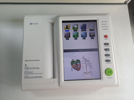 Vente à chaud 10 pouces écran tactile ECG machine 12 conduits 12 canaux appareil d'ECG