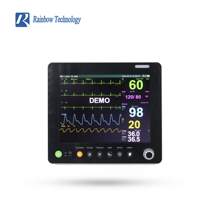 Moniteur du patient de 12 pouces 6 paramètres Moniteur des signes vitaux Moniteur du patient de l'ambulance mobile