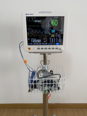 Dispositif médical 12 pouces écran TFT multiparamètres Moniteur du patient avec support de montage murale