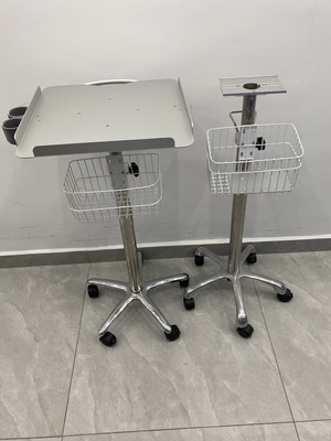 Chariot d'hôpital en métal portable multifonctionnel comprenant la machine d'échographie d'électrocardiogramme