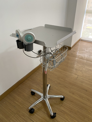 Chariot d'hôpital en métal portable multifonctionnel comprenant la machine d'échographie d'électrocardiogramme