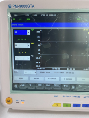 NIBP ECG 12,1&quot; de stock à usage hospitalier, moniteur à paramètres multiples pour analyse