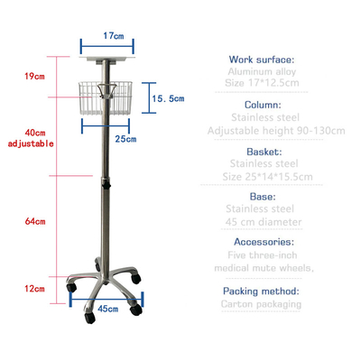Moniteur des signes vitaux ICU à côté du lit multi-paramètres patient moniteur chariot