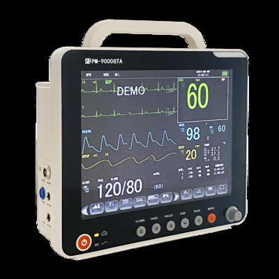 12Écran de 1 pouce à côté du lit Signes vitaux Moniteur multiparamètres portable avec support