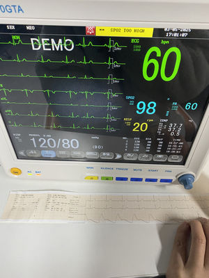Moniteur patient multiparamétrique portable avec écran 12,1 pouces et chariot/support mural pour USI