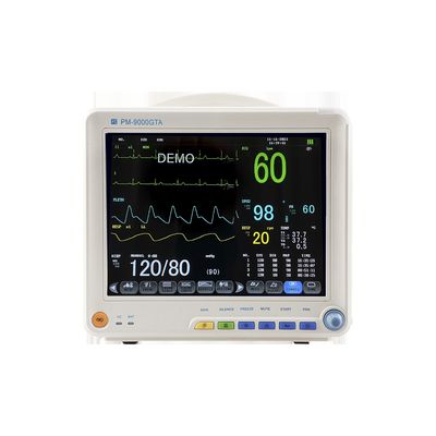 Moniteur patient multiparamétrique portable 12,1 pouces pour les soins intensifs humains et vétérinaires avec certification de dispositif médical de classe II