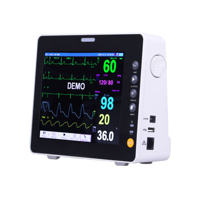 Moniteur patient multiparamétrique avec écran couleur 8 pouces, affichage ECG 7 dérivations et certification dispositif médical de classe II