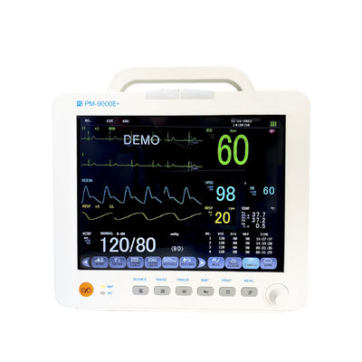 12.1 Inch Color LCD Display ISO Certified Portable Multi Parameter Patient Monitor with Trolley/Wall Bracket Option