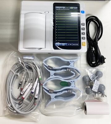 Machine d'ECG médical à écran tactile de 7 pouces avec imprimante thermique pour l'analyse en temps réel/hors ligne