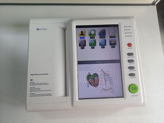 Imprimante d' électrocardiogramme médical Logiciel écran tactile ordinateur portable avec des canaux conduit ECG Source d' alimentation Matériau électrique