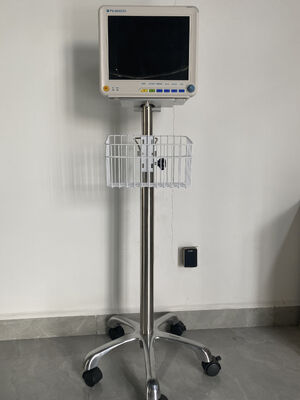 12Moniteur LCD couleur multifonctionnel de 1 pouce avec paramètres ECG/HR/RESP/SPO2/NIBP/Temp et monté sur porte-parapluie ou support murale