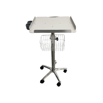 Étendue réglable de la sonde en plastique étagère de tasse d'infirmière médicale chariot d'infirmière mobile échographie