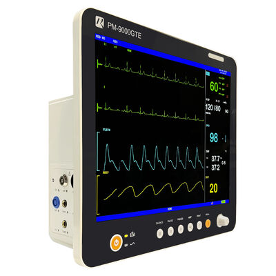 Moniteur patient portable 15 pouces, signes vitaux multiparamètres, moniteur patient optionnel Etco2