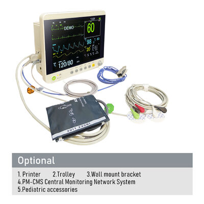 Prix d'usine de haute qualité Moniteur patient multiparamétrique de 12,1 pouces Appareil médical pour hôpital