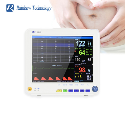 Moniteur foetal maternel de 12,1 pouces pour enceinte construit dans la batterie au lithium rechargeable